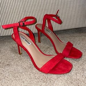 Steve Madden red high heel sandals